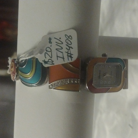 GENEVA platinum women's watch multi colored bracelet - Picture 6 of 6